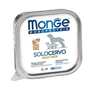 Паштет MONGE Monoprotein Solo для собак с олениной Solocervo Only Deer