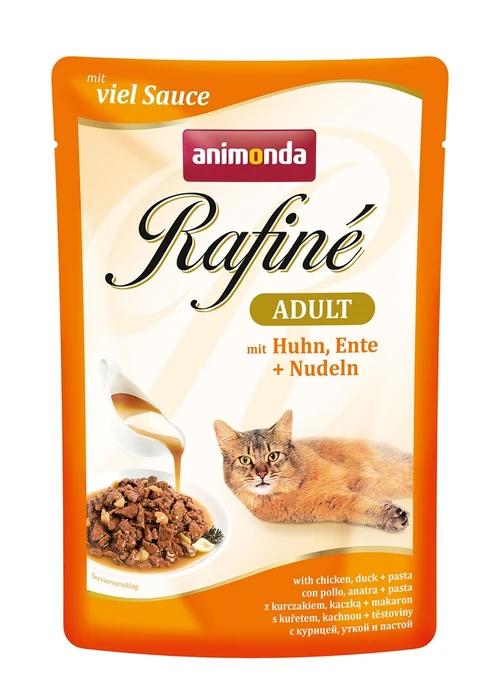 Пауч ANIMONDA Rafin Soup Adult для взрослых кошек с курицей уткой и пастой 83787/22028