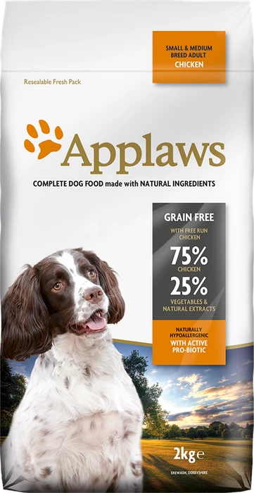 Беззерновой сухой корм APPLAWS Dry Dog Chicken Small/Medium Breed Adult для собак малых и средних пород с курицей и овощами 10300