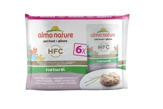 Пауч ALMO NATURE Multipack Classic Chicken/Whitebait для взрослых кошек с курицей и сардинками набор 6 шт. 20061