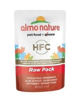 Пауч ALMO NATURE Classic Raw Pack – Chicken Breast для взрослых кошек с куриной грудкой 75% мяса 20467