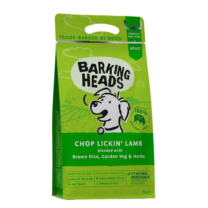 Сухой корм BARKING HEADS CHOP LICKIN LAMB для собак всех пород с ягненком и рисом мечты о ягненке 18101