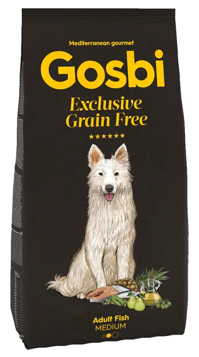 Беззерновой cухой корм GOSBI Exclusive GF для взрослых собак средних пород с рыбой 9671