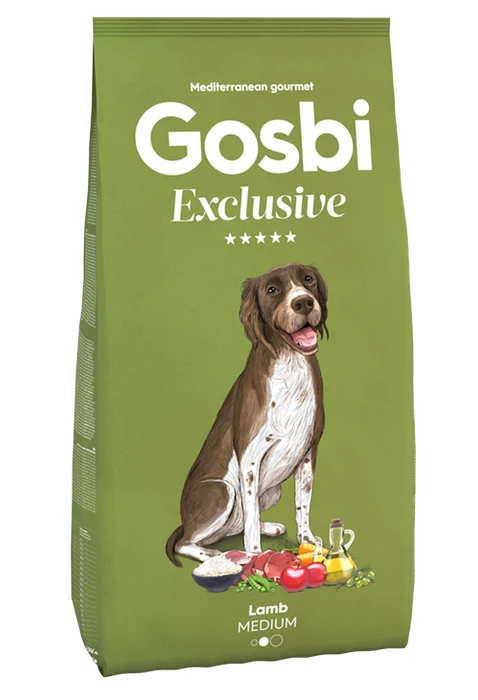 Низкозерновой cухой корм GOSBI Exclusive для взрослых собак средних пород с ягненком 9690