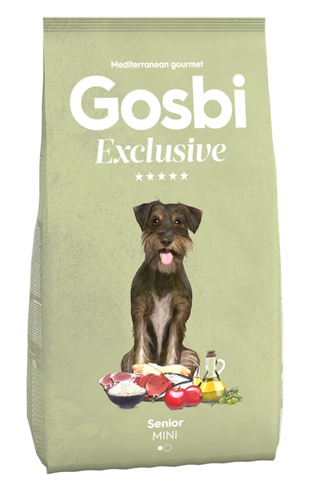 Низкозерновой cухой корм GOSBI Exclusive для пожилых собак малых пород с курицей, ягненком и рыбой 9694