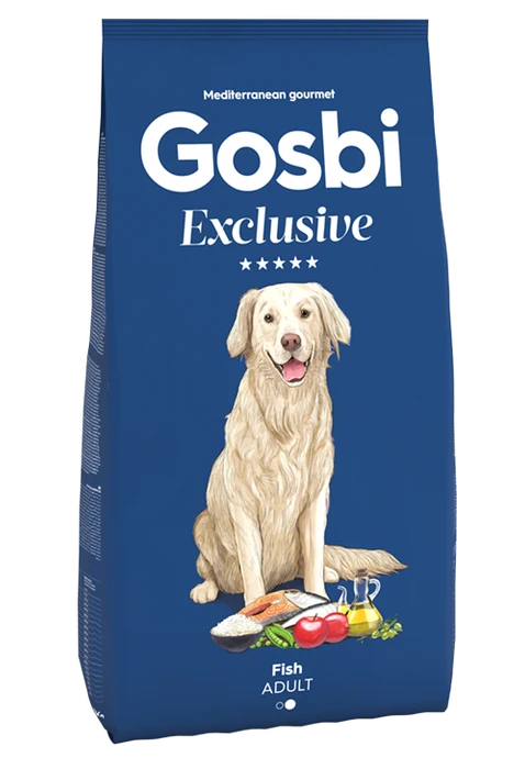Низкозерновой cухой корм GOSBI Exclusive для взрослых собак средних пород с рыбой 9675