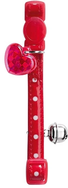 Ошейник для кошек Hunter Smart Glossy Dots красный в горошек 92213