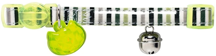 Ошейник для кошек Hunter Smart Glossy Stripes лайм 92309