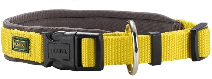 Hunter ошейник для собак Neopren Vario Plus 45 (40-45)/2,0 см нейлон/неопрен желтый/бежевый 63990