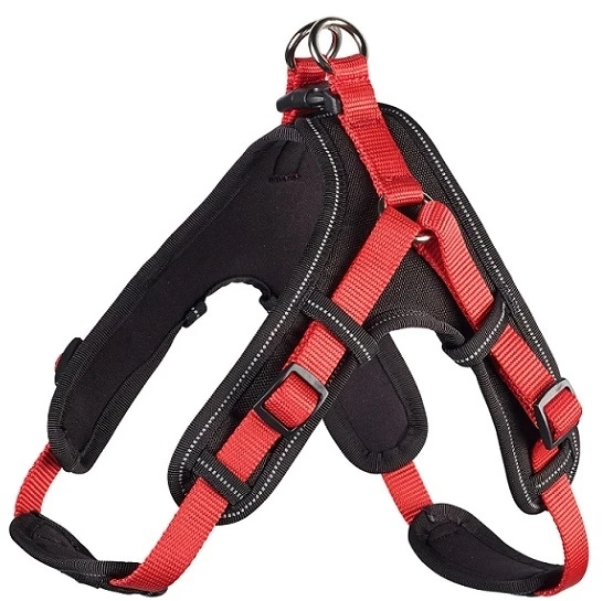 Hunter шлейка для собак Neopren Vario Quick XL (79-100)/2,5 см нейлон/неопрен красный/черный 64216