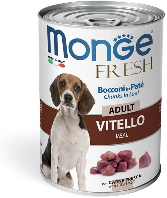Консервы для собак MONGE Dog Fresh Chunks in Loaf мясной рулет с телятиной
