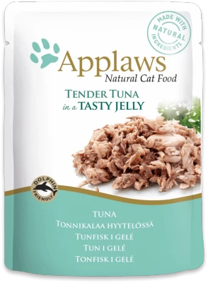 Пауч APPLAWS для взрослых кошек кусочки тунца в желе Tuna wholemeat in jelly 24370