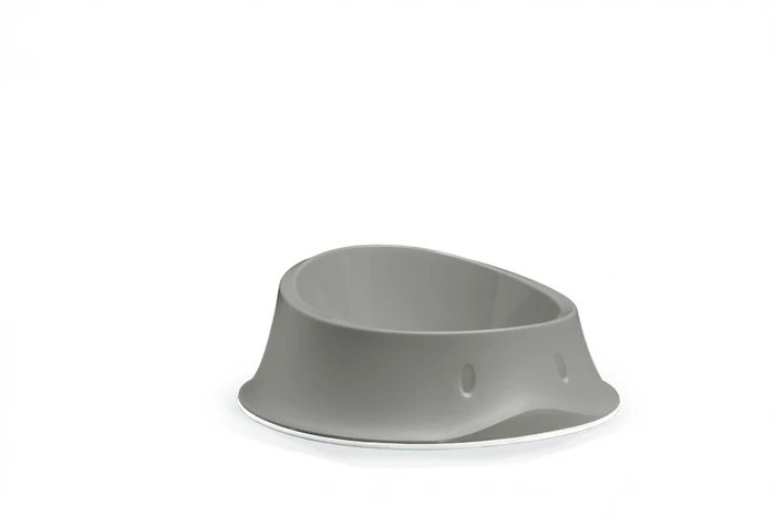 Миска Stefanplast нескользящая Chic, 350 мл, 18*18*7 см серая