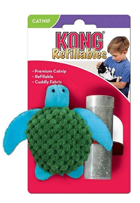 Игрушка для кошек KONG Черепашка с тубом кошачьей мяты NT43E