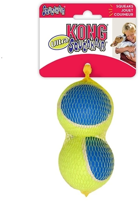Игрушка для собак KONG Ultra Squeak мячик 8 см / 2 шт с пищалкой AUT1E