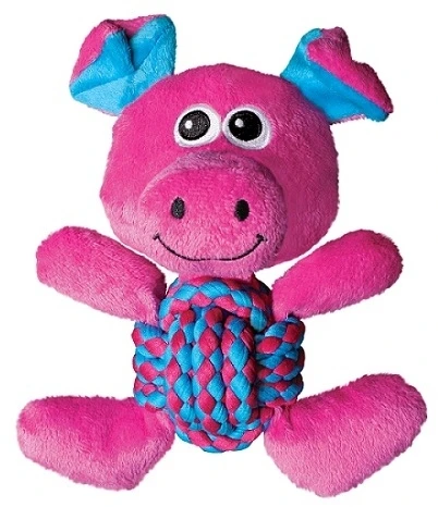 Игрушка для собак KONG Weave Knots Свинка из крепкой веревки RK21E