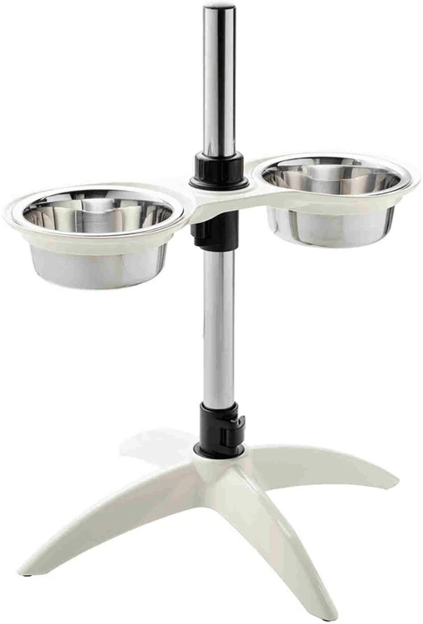 Миски на штативе SuperDesign Верона из нержавеющей стали 2х0,9 л / 45 см 59277