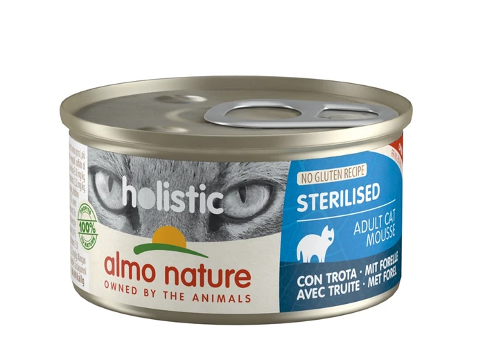 Консервы ALMO NATURE Sterilised мусс для кастрированных кошек с форелью