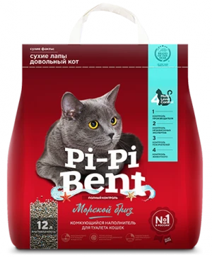 Комкующийся наполнитель Pi-Pi-Bent Морской Бриз 35577
