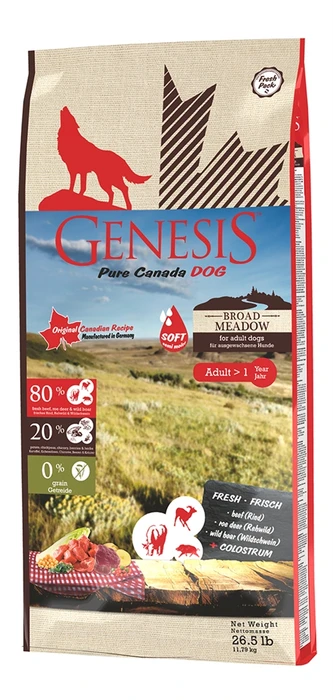 Беззерновой сухой корм Genesis Pure Canada для собак с говядиной, мясом косули и дикого кабана (Broad Meadow) 835100907