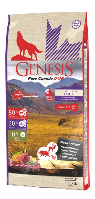 Беззерновой сухой корм Genesis Pure Canada для собак с мясом кабана, оленя и курицы с повышенной влажностью (Wild Taiga Soft) 515200907
