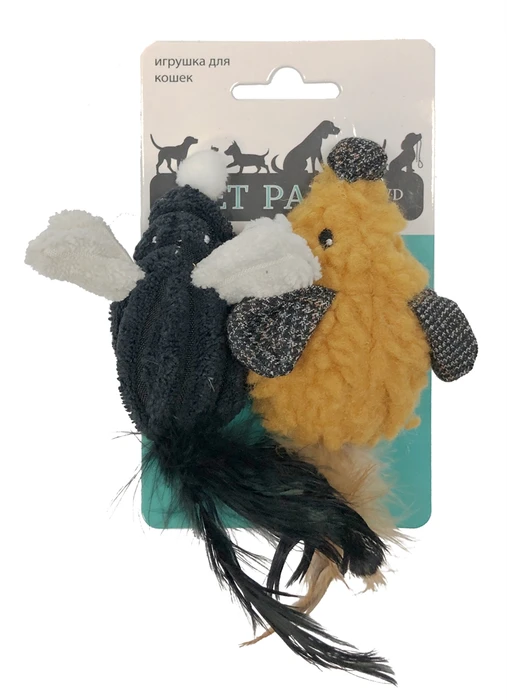 Игрушка для кошек Petpark Мышки с хвостом из перьев 2 шт TOY82250
