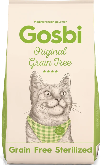 Беззерновой сухой корм GOSBI Original для стерилизованных кошек с курицей (Grain Free Sterilized Cat) 11352