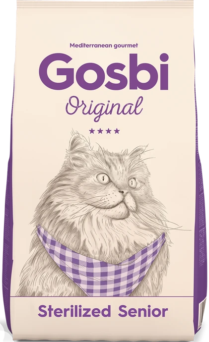 Сухой корм GOSBI Original для пожилых стерилизованных кошек для с курицей и индейкой (Sterilized SeniorCat) 11346