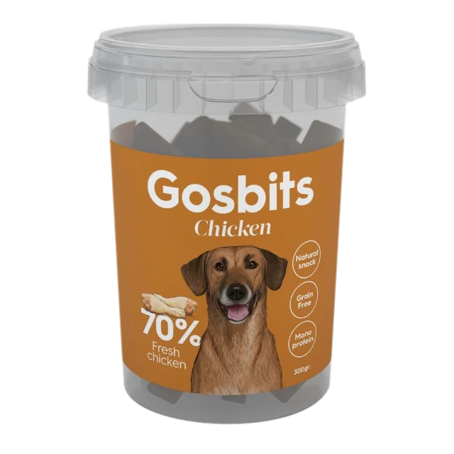Лакомство полувлажное Gosbits для собак из куриного филе (Gosbits Chicken) 9935