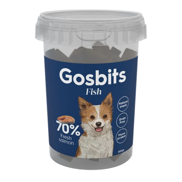 Лакомство полувлажное Gosbits для собак с мясом лосося (Gosbits Fish) 9938