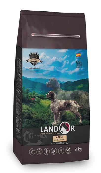 Сухой корм Landor для взрослых собак всех пород с ягненком и рисом Dog Adult Lamb with Rice 7843300
