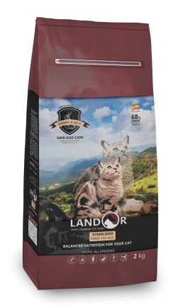 Сухой корм LANDOR для стерилизованных кошек с кроликом и рисом Sterilized / Light Cat Rabbit with Rice 7843107