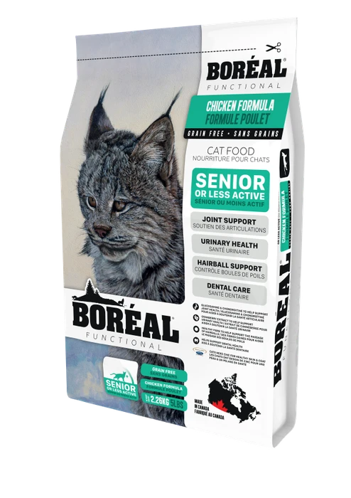 Безерновой сухой корм Boreal Functional для пожилых кошек с курицей SENIOR CAT FOOD CHICKEN FORMULA С0423