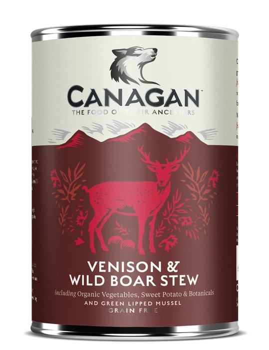 Консервы беззерновые Canagan для собак Рагу из оленины и дикого кабана Canagan Venison & Wild Boar Stew 100.2.004