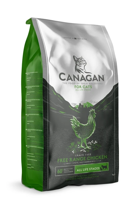 Беззерновой сухой корм Canagan для котят и кошек с курицей Grain Free Free Range Chicken For Cats 100.200