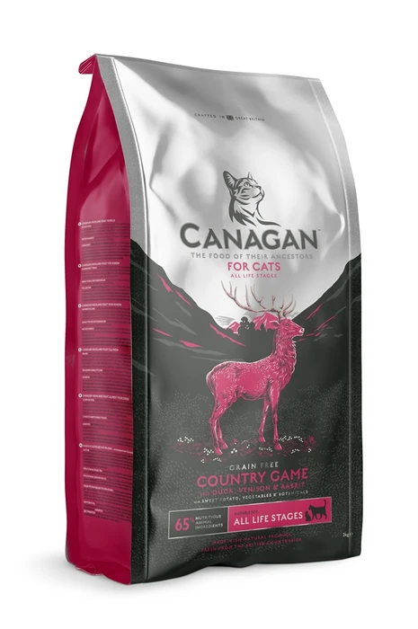 Беззерновой сухой корм Canagan для котят и кошек с уткой, олениной и кроликом Grain Free Country Game for Cats 100.230