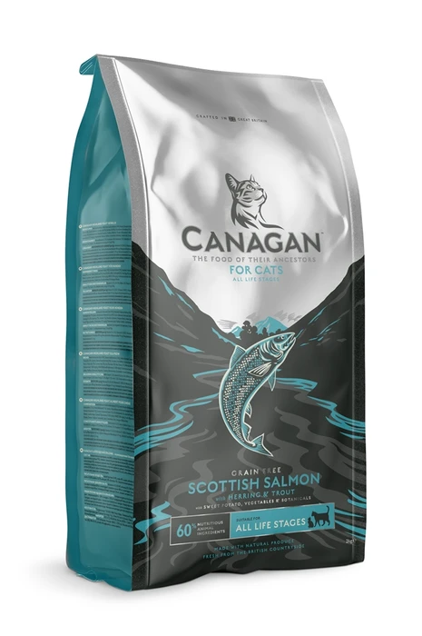 Беззерновой сухой корм Canagan для котят и кошек с шотландским лососем Grain Free Scottish Salmon For Cats 100.210