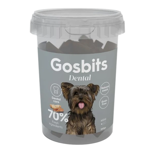Лакомство полувлажное Gosbits Dental Защита зубов для собак малых пород 9934