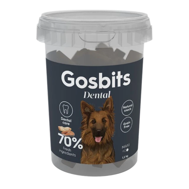 Лакомство полувлажное Gosbits Dental Защита зубов для собак крупных пород 11102
