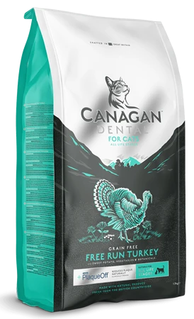 Беззерновой сухой корм Canagan Dental для котят и кошек с индейкой Grain Free Free Run Turkey Dental For Cats 100.233