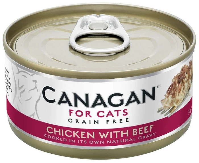 Беззерновые консервы CANAGAN для котят и кошек с цыпленком и говядиной (Cat Fresh Chicken with Beef) 100.3.010