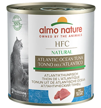 Консервы ALMO NATURE для взрослых кошек Атлантический тунец Classic Adult Atlantic Tuna