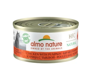 Консервы ALMO NATURE для взрослых кошек с курицей и тыквой 75% мяса Legend Adult Cat Chicken Pumpkin