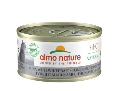 Консервы ALMO NATURE для взрослых кошек с тунцом и сардинками 75% мяса Legend Adult Cat Tuna and White Вait