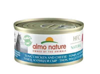 Консервы ALMO NATURE для взрослых кошек с тунцом курицей и сыром 75% мяса Legend Adult Cat Tuna Chicken Cheese