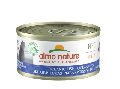 Консервы ALMO NATURE для взрослых кошек с океанической рыбой HFC Jelly Adult Cat Oceanic Fish