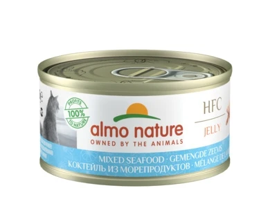 Консервы ALMO NATURE для взрослых кошек с морепродуктами HFC Jelly Adult Cat Mixed Seafood