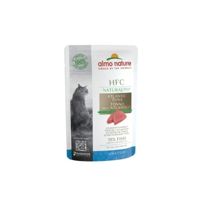 Пауч ALMO NATURE Natural Plus для взрослых кошек Атлантический тунец 91% мяса (Alternative Atlantic Tuna)