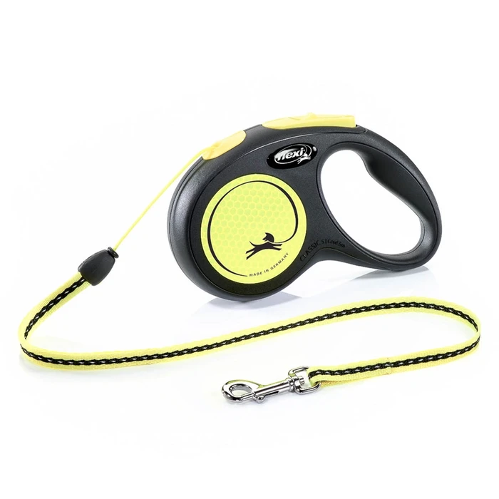 Поводок-рулетка FLEXI NEON NEW CLASSIC S до 12 кг трос 5 метров