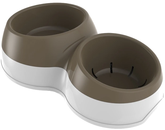 Миска для собак двойная BAMA PET CIOTOLOTTO M 500-400 мл 33х20х9h